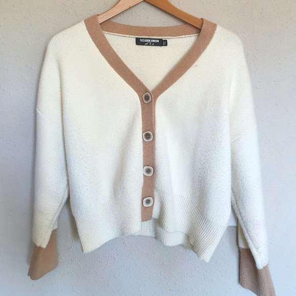 Vintage cotton cream sweater - Picture 4 of 5